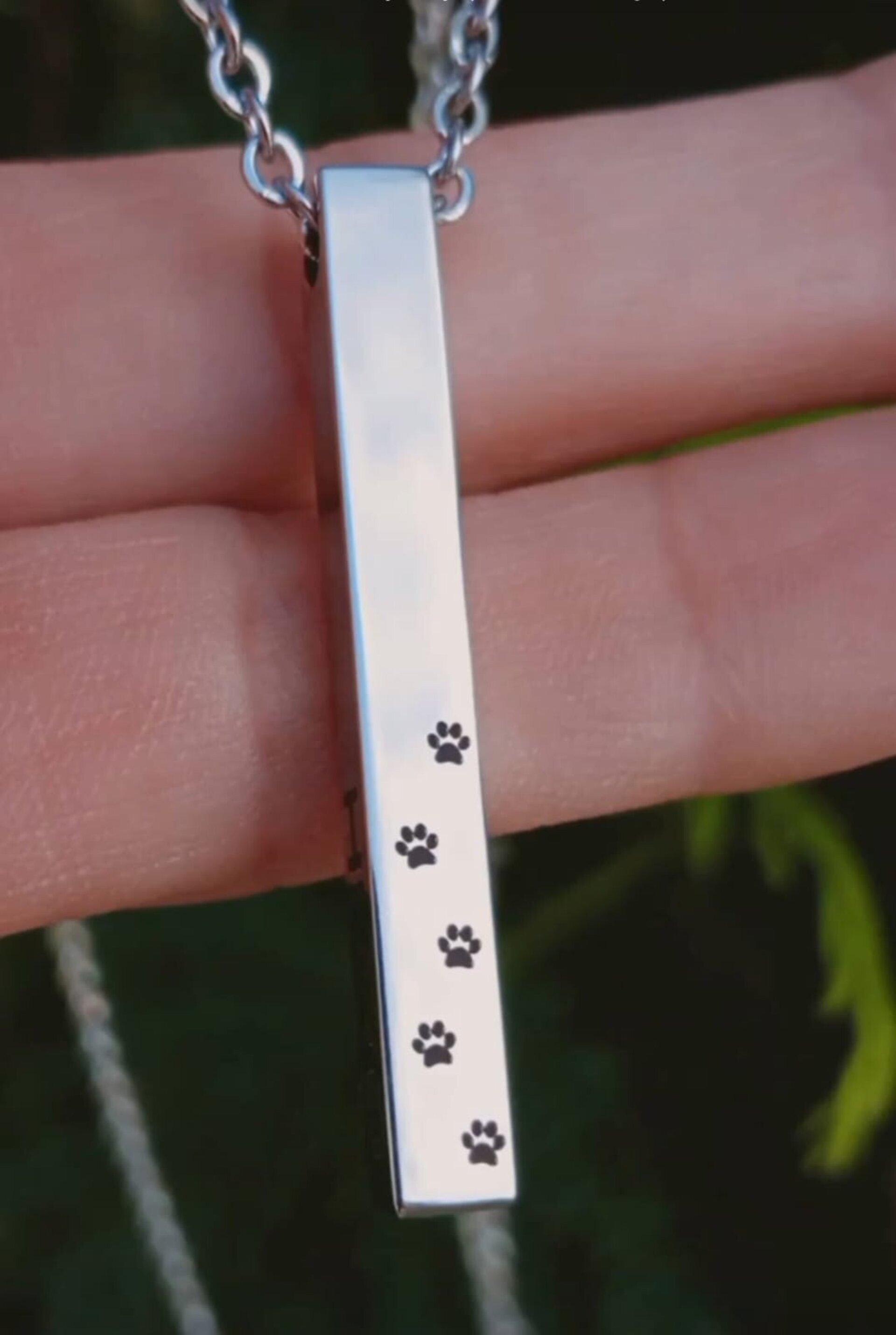 Collar personalizdo en acero inoxidable chapado en oro 18 k. - 4